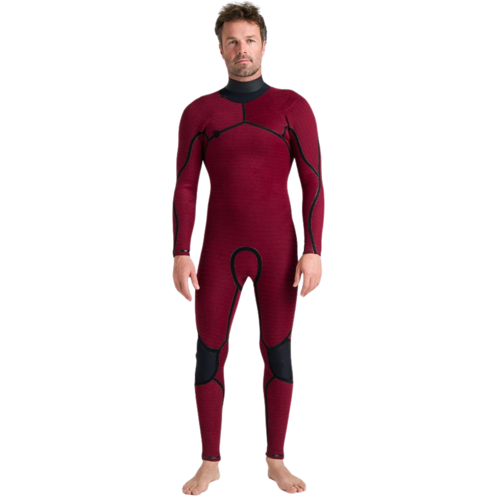 2026 C-Skins Mens Nuwave Rewired 5/4mm Chest Zip Wetsuit CRW54MC - Black / Meteor / Lime